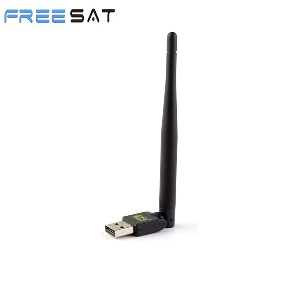 2,4 ГГц FREESAT USB WiFi с антенной работает для Freesat V7 HD V8 Супер цифровой приемник спутникового сигнала для HD ТВ-приставка