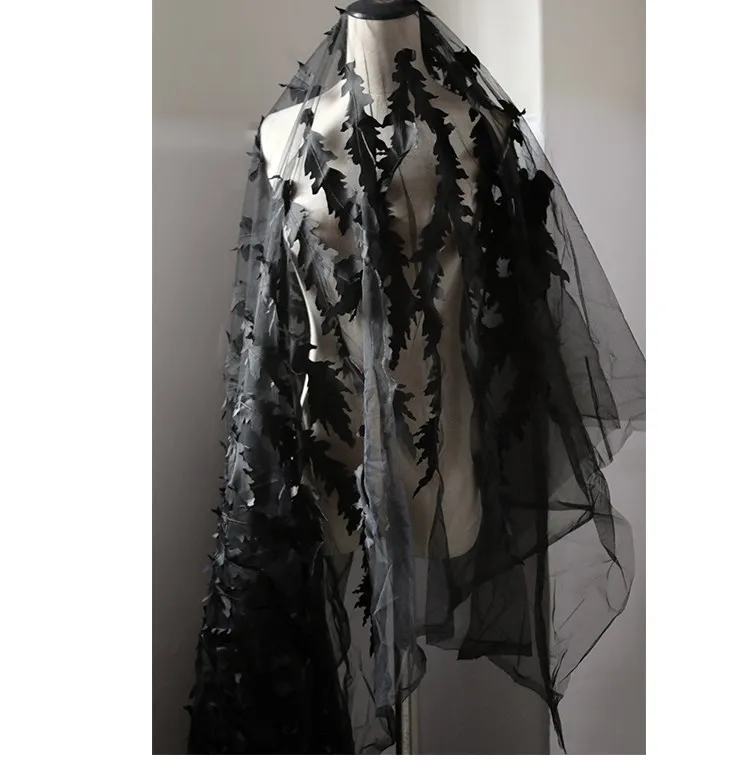 Изысканное платье с объемным пером и ажурной сеткой, с кружевным узором, с вышивкой, сетчатая ткань для штор