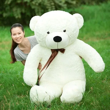 

Free Shipping 160CM big giant teddy bear soft toy White animals plush stuffed toys life size kid dolls girls toy gift 2016