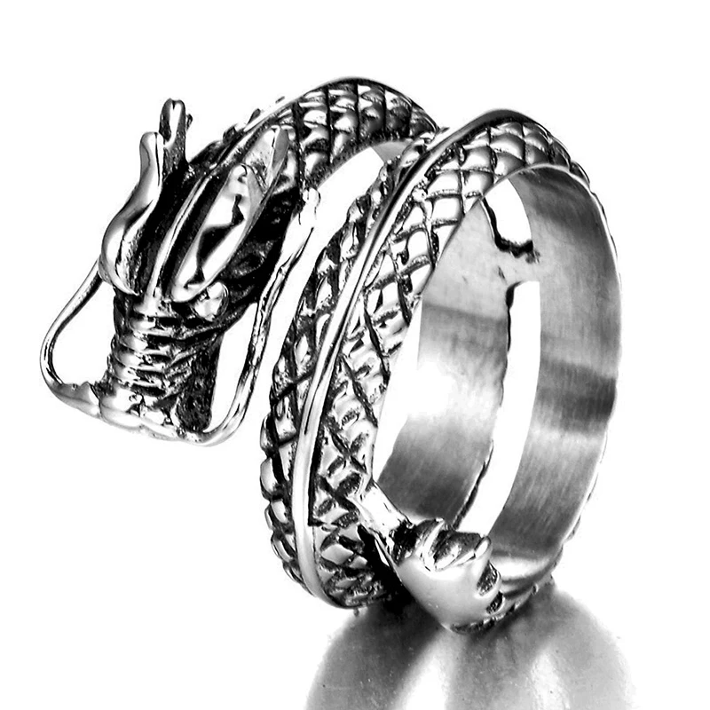 

V-COOL 2019 New Arrival Charms Punk Fashion Exaggerated Rings for Men Women Vintage Dragon Ring VR259