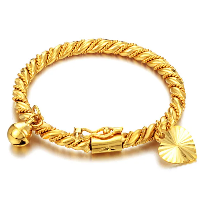 

Infant Baby Bangle Yellow Gold Filled Openable Twisted Link Bracelet Children's Small Wrist Kids Jewelry Dia 40mm