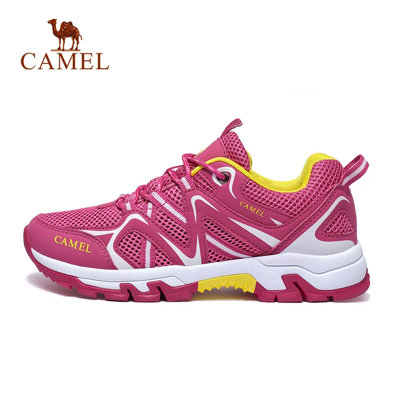 CAMEL/женская уличная походная обувь; сетчатая дышащая Нескользящая Противоударная обувь для путешествий, треккинга, трекинга, тропа - Цвет: Red