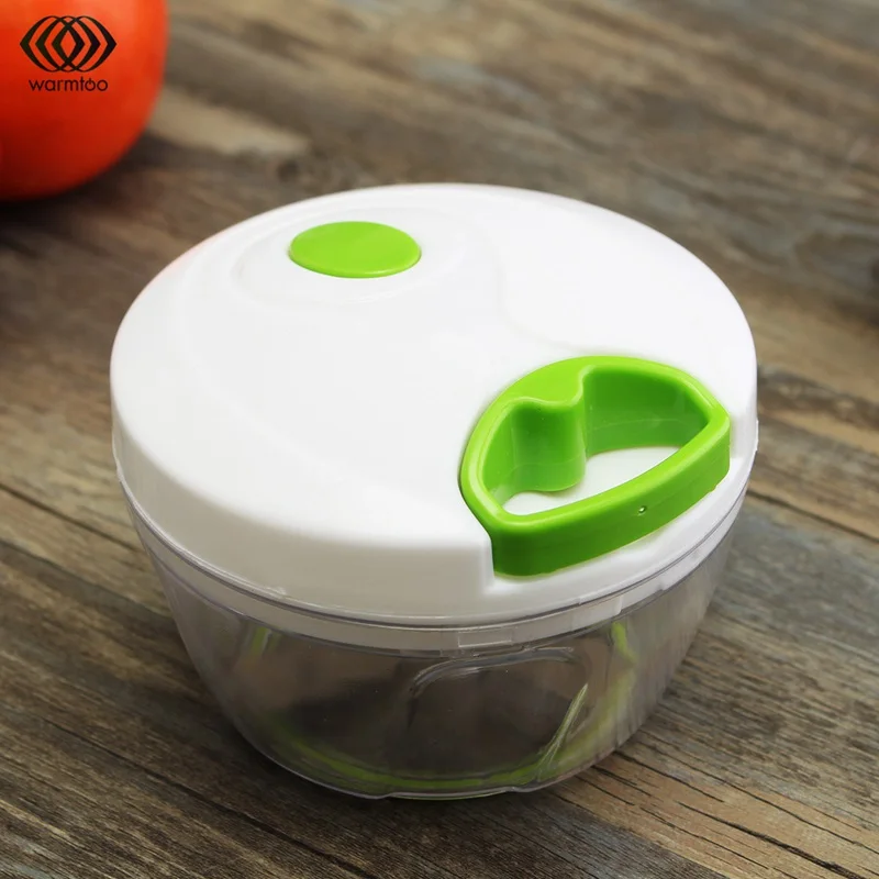 Household Multifunctional Rope Meat Grinder Rotary Cutting Device White Pull Food Chopper