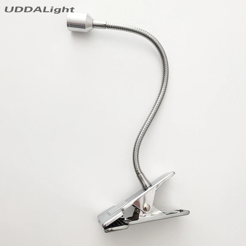 

led table lamp reading bedroom lighting 1-3w with clamp clip plug and switch