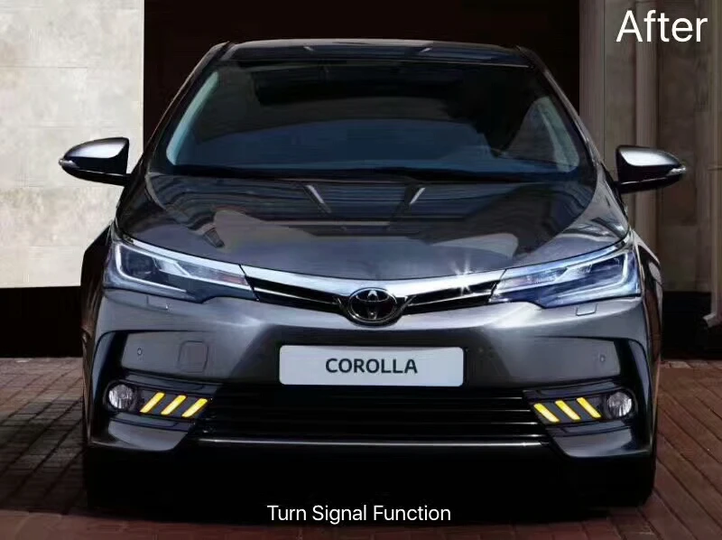 Светильник для бровей светодиодный DRL для Toyota Corolla Altis Eye brow светильник светодиодный внешний фонарь сигнальные аксессуары для парковки