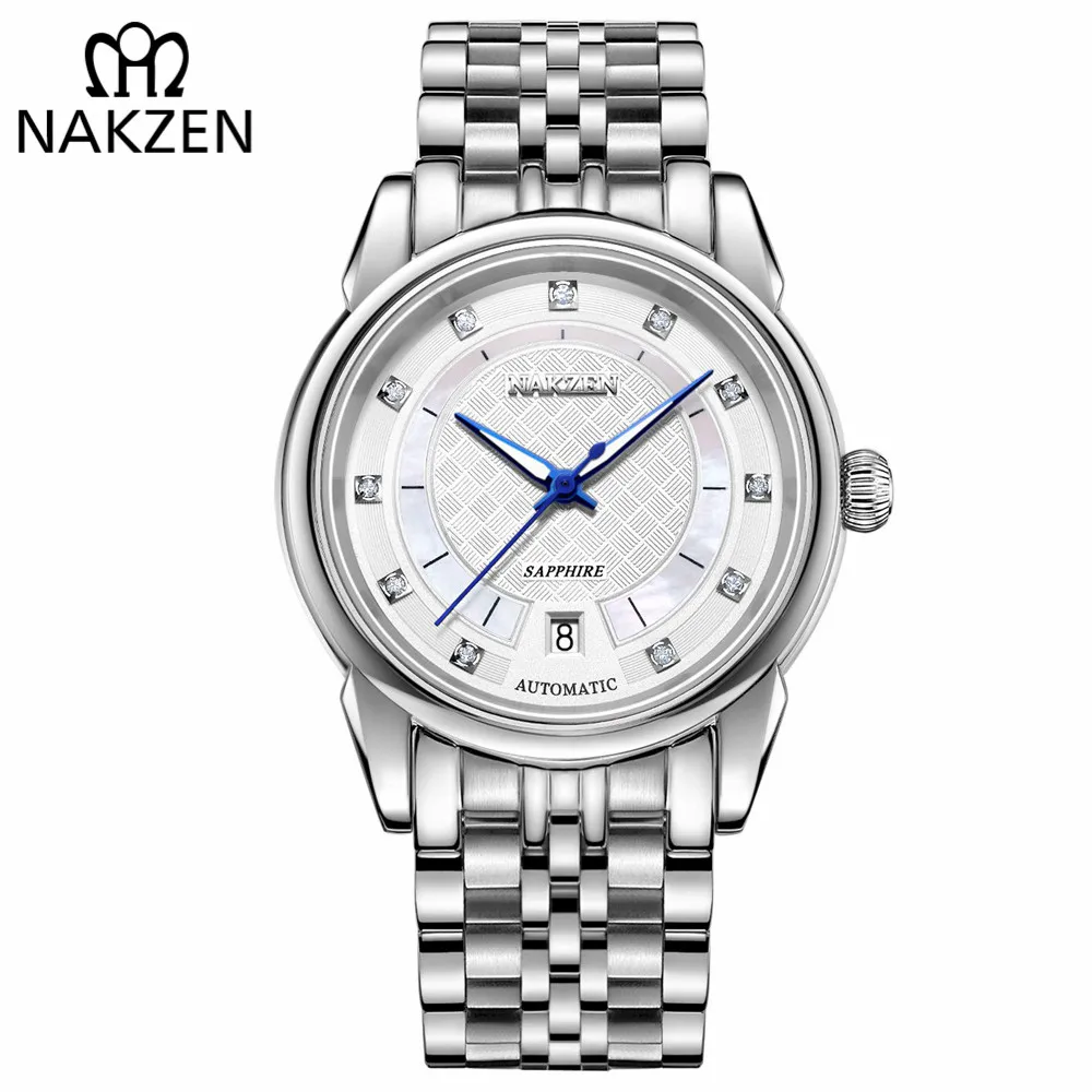 

NAKZEN Men Japan Automatic NH35 Movement Mechanical Watch Mens Luminous Waterproof Diamond Classic Wrist Watches Reloj Hombre