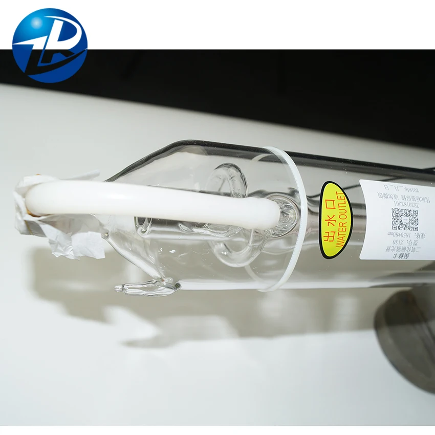 CO2 лазерная трубка 1250 мм 80 Вт 90 Вт стеклянная лазерная трубка для CO2 лазерной гравировки резки провода ZuRong