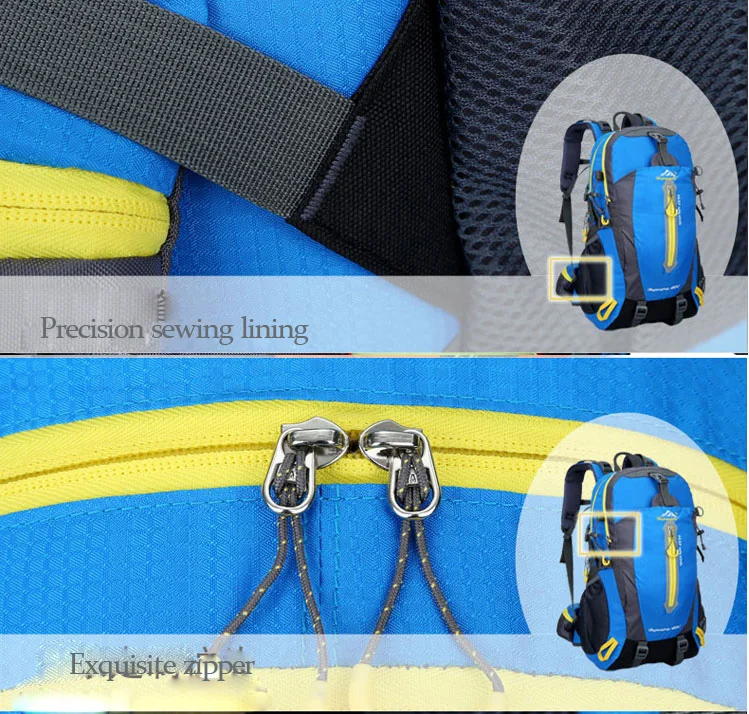 40л открытый рюкзак путешествия альпинистские рюкзаки водонепроницаемый рюкзак альпинистская сумка нейлоновый походный рюкзак