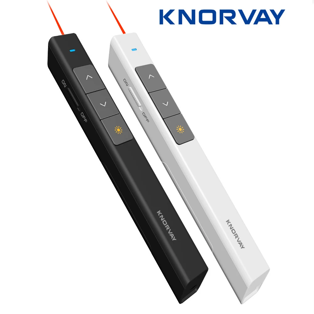 

Knorvay N26 2.4GHz Wireless Presenter Pen USB Remote Control Powerpoint Presenter Presentation Clicker PPT Pointer Laser Pen