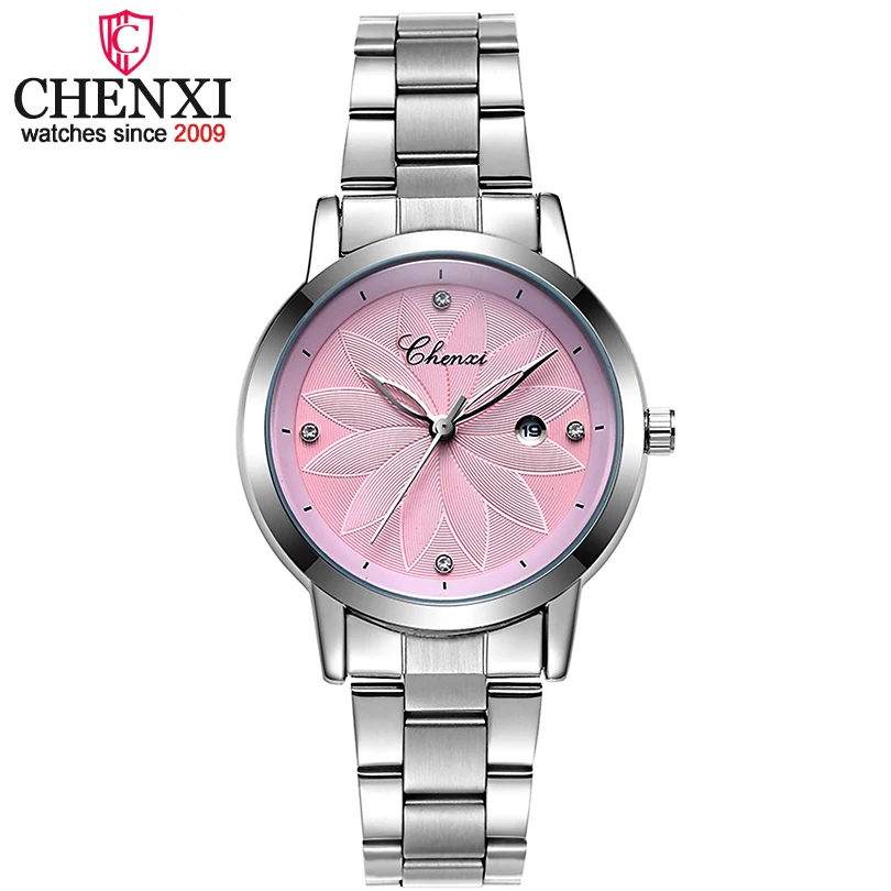 CHENXI New Fashion Calendar Dial Women Quartz Watches Ladies Steel Watchband Wristwatches Women s Fashion Casual