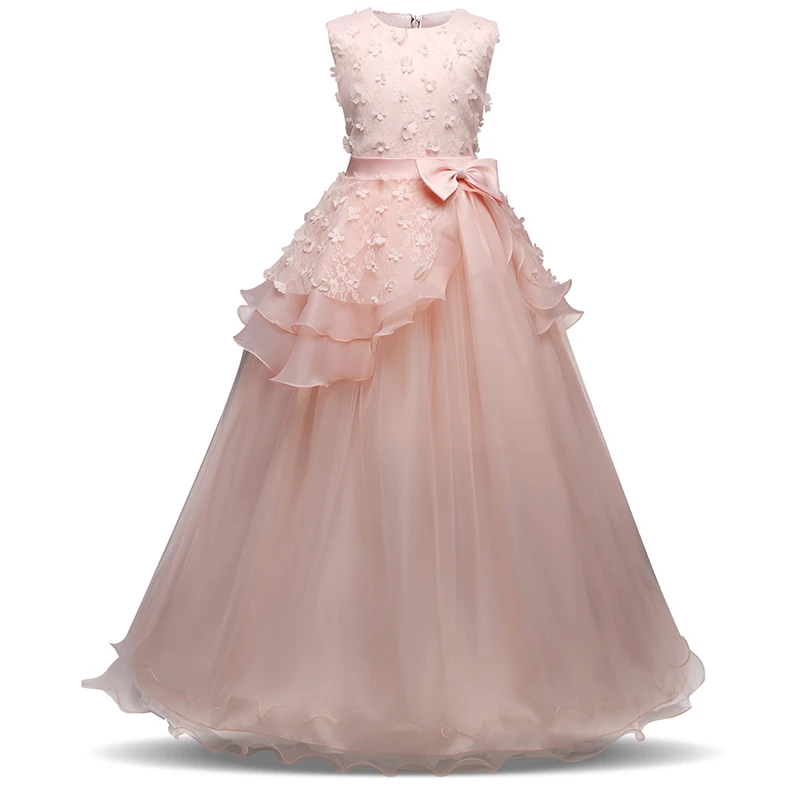 Платья для маленьких девочек; рождественское платье; одежда для подростков; платье принцессы на свадьбу; Vestidos От 5 до 14 лет - Цвет: As Photo
