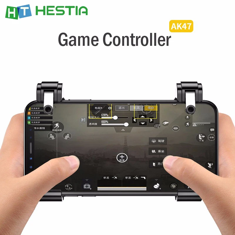 

AK47 PUBG Mobile Phone Game Controller Gamepad L1R1 Shoot Trigger Free Fire Button Joystick Gamepad For IOS Android Phone 1 Pair