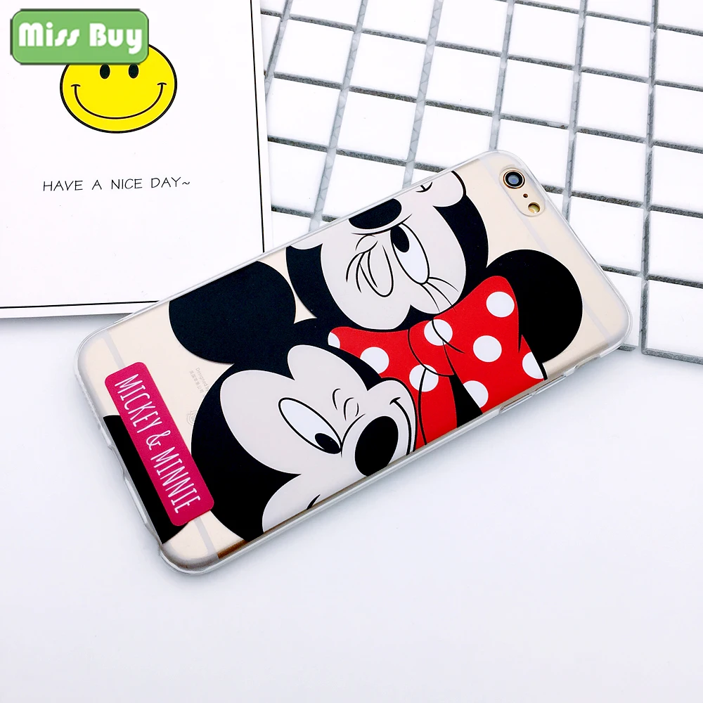 Missbuy Ми Мышь Телефон Чехол для iPhone Х 7 8 6 S Плюс защитная Крышка Силикона 5 5S SE Милый