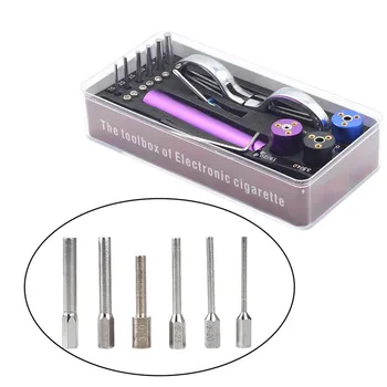

CW Coiling Kit 6 Size in 1 Coil Jig Coiler Heating Wire Wick Tool For DIY RDA RBA Wire Winding Tool Coil Wick Box