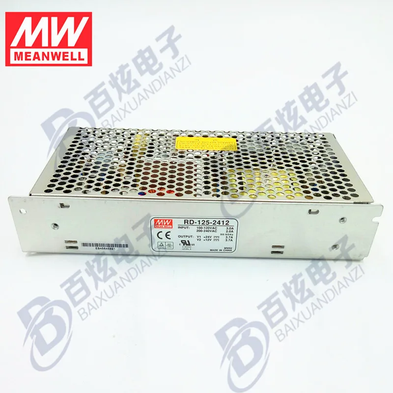 Originele Meanwell rd-125-2412 двойной выход 133.2 Вт CH1: 12 В CH2: 24 voeding CB UL CE Вход 88-264vac | Обустройство