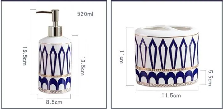 Набор для ванной, держатель для зубных щеток, для ванной, мыльница, дозатор для лосьона, держатель для зубных щеток, керамический декор для ванной комнаты