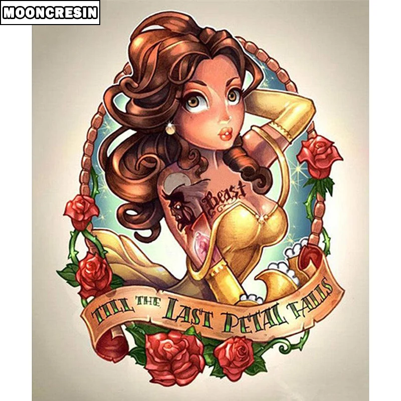 

Diamond Embroidery Diamond Painting New Arrival Square Stones Cartoon Girls Pictures With Rhinestones Mosaic Hot Sale Needlework