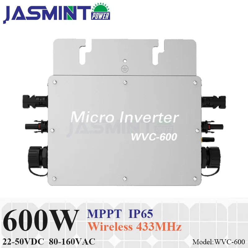 Waterproof 600W Micro Inverter with DC 22 50V Wide Input Voltage to AC80 160V or 180