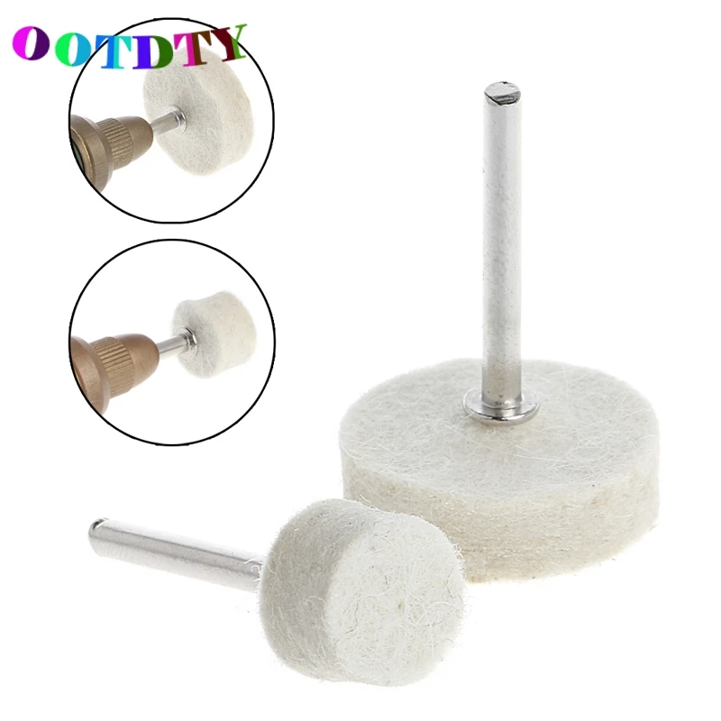 

OOTDTY 50pcs/set Wool Felt Polishing Buffing Wheel Grinding Polishing Pad+4Pcs Shanks for Dremel Rotary Tool Dremel