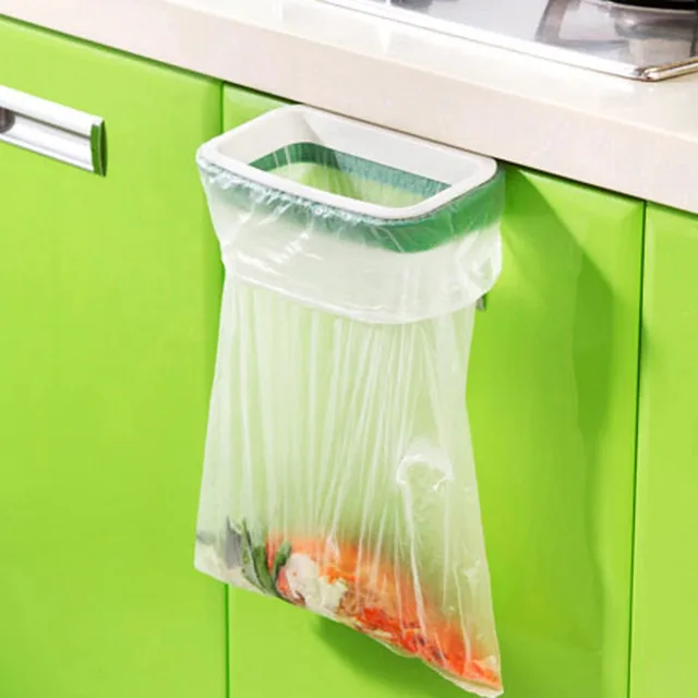 Best Offers Cupboard Door Hanging Trash storage rack Garbage Can Holder Hanging Kitchen Cabinet Garbage Stander Storage Kitchen Trash Rack