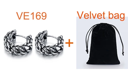 VE169, Ретро стиль, нержавеющая сталь, женские серьги-цепочки, аллергия, одна пара, Винтажные серьги-гвоздики, подарок, женские модные ювелирные изделия - Окраска металла: Bag random color