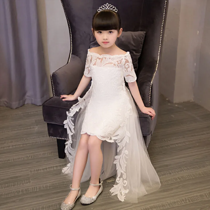 girls white formal dress