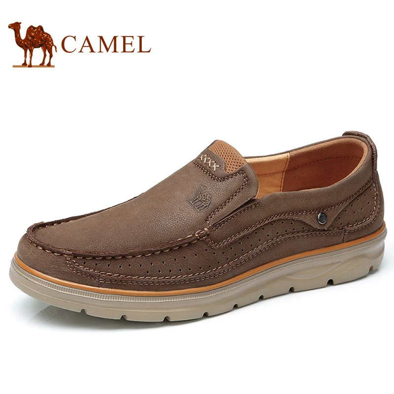 CAMEL Genuine Leather Men Casual Shoes Man Comfortable Footwear Soft ...