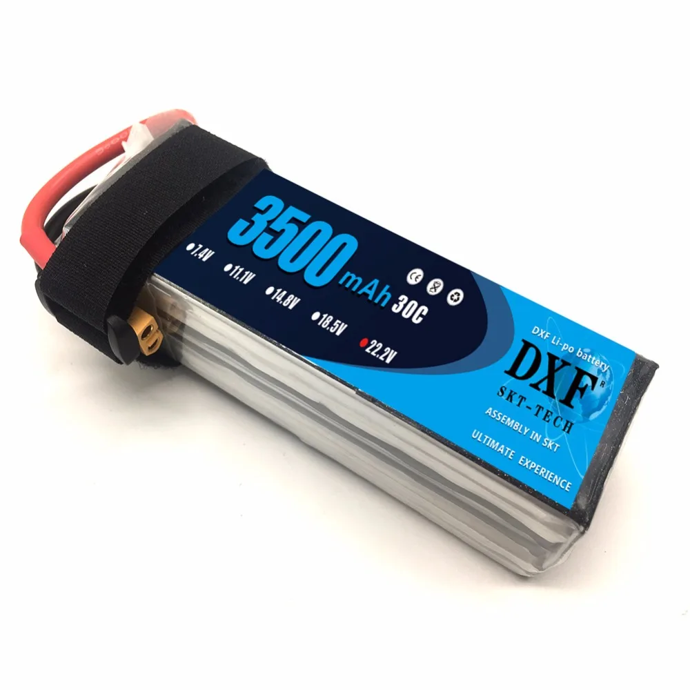 DXF 22.2V 3500MAH Lipo Battery 30C max 60C For remote control