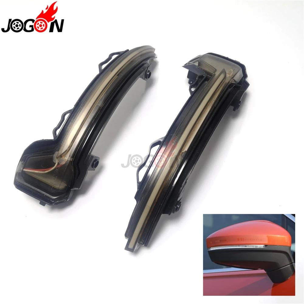 

LED Dynamic Turn Signal Blinker Sequential Side Mirror Indicator Light For VW Volkswagen Tiguan 5N 2017-2019 Touareg MK3 CR 2019