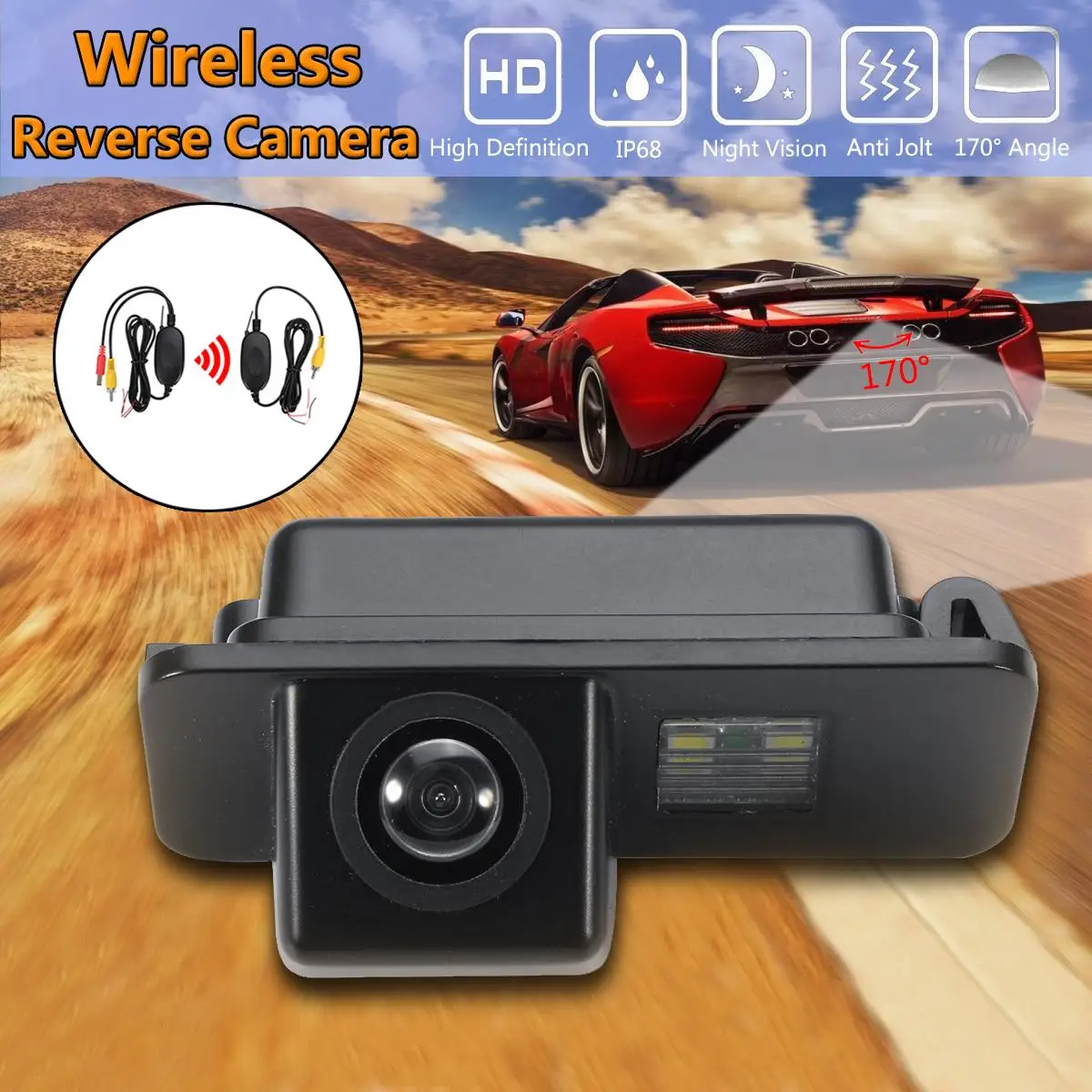 

Wireless Car CCD Reverse Rear View Camera For Ford/Mondeo/Fiesta/Focus/S-Max/Kuga