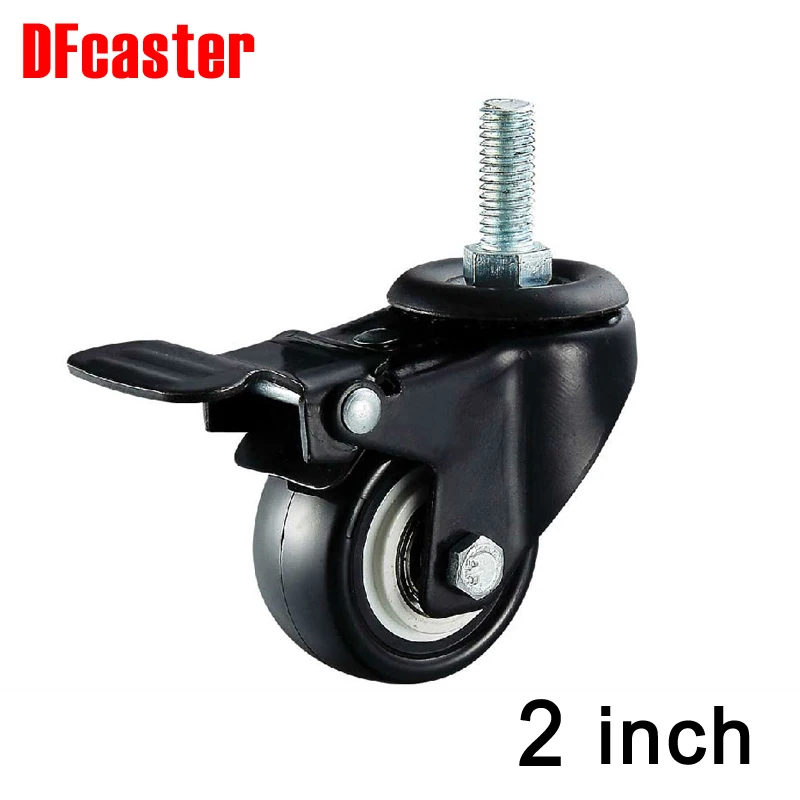 M10 Screw 50mm( 2" )2 inch 360 Degree Casters With Brake caster Universal Caster Double bearing