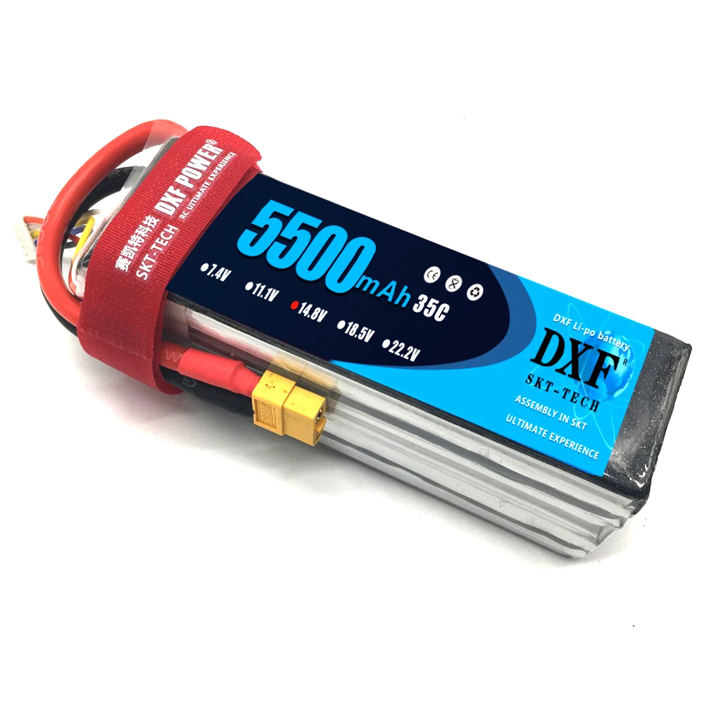 Литий полимерный аккумулятор DXF 14 8 в 5500 мА/ч 35C 4S MAX 60C T/XT60 для радиоуправляемого