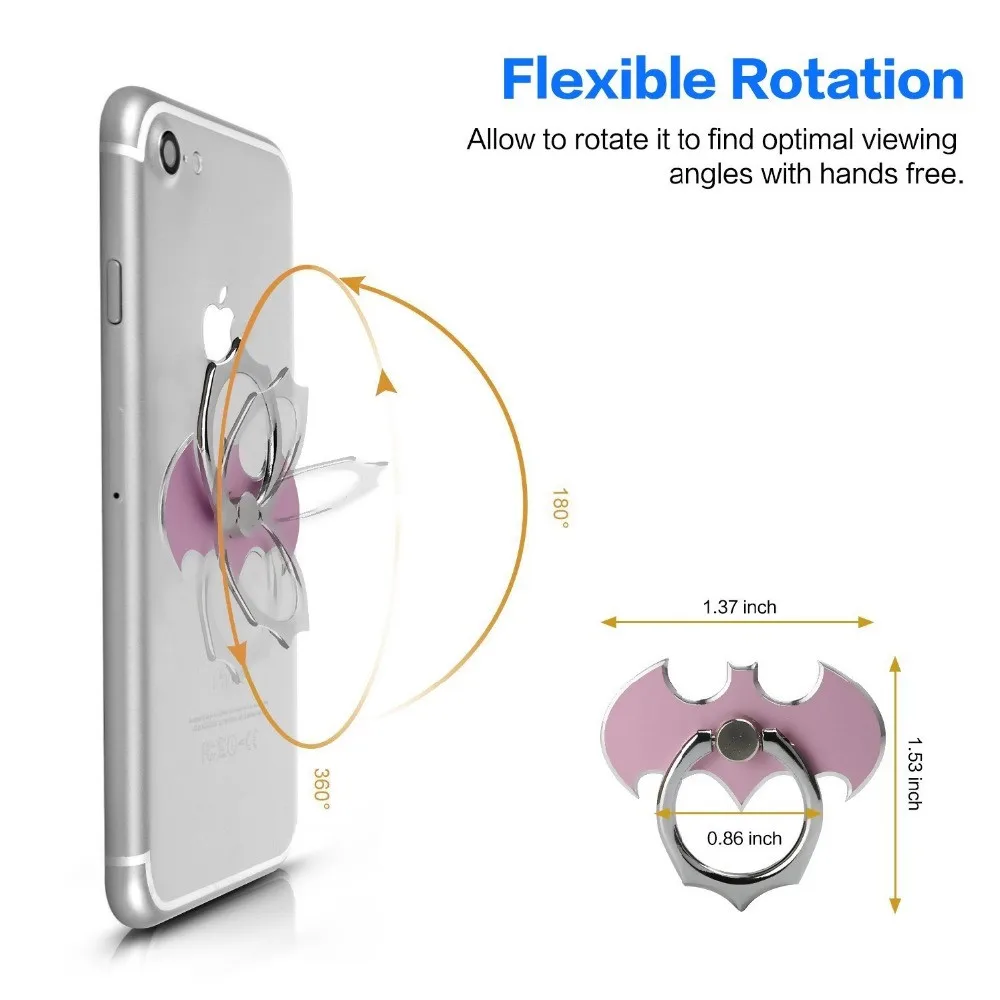 Yousigood Bat 360 Degree Rotate Holder Finger Ring Mobile Phone Stand Holder For iPhone 7 /Samsung/Xiaomi All Smart Phone Holder Yousigood Bat 360 Degree Rotate Holder Finger Ring Mobile Phone Stand Holder For iPhone 7 /Samsung/Xiaomi All Smart Phone Holder