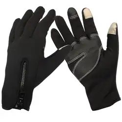 Зимние перчатки с сенсорным экраном для женщин мужчин вождения кожаные варежки спорт на открытом воздухе согреться черные тактические
