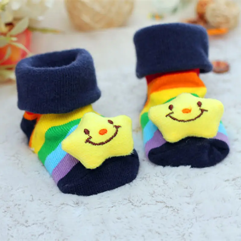 Baby socks rubber anti slip floor cartoon kids Toddlers autumn spring Fashion Animal newborn Cute 0-6-12month