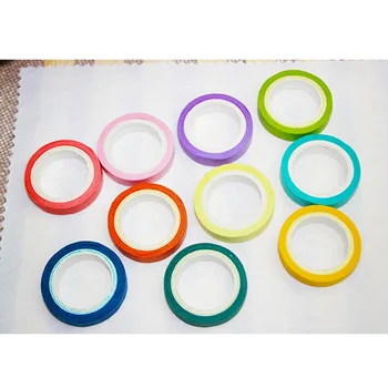 

10 PCS/SET Rainbow Roll DIY Washi Sticky Paper Tape Masking Tape Self Adhesive Tape Scrapbooking Decorative Scrapbook Tape