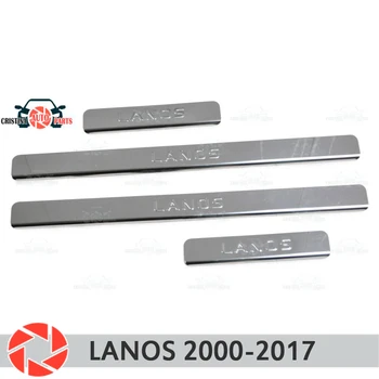 

For Chevrolet Lanos 2000-2017- door sills step plate panel protectection car styling decoration interior molding door stamp