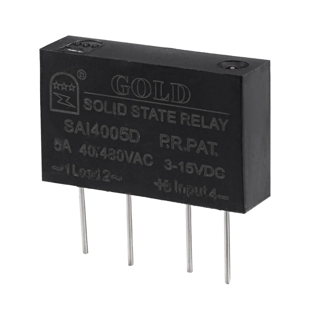 

UXCELL SAI4005D Relay 3-15VDC to 40-480VAC 5A Single Phase Solid State Relay Module Electrical Equipment Supplies DC To AC