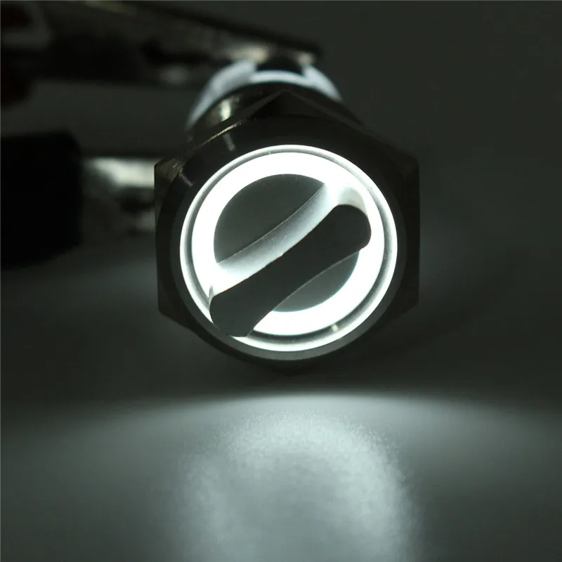 

2018 New 19mm 3 Position 12V Waterproof Stainless Steel Latching Metal Selector Switch Metal Rotary Push Button