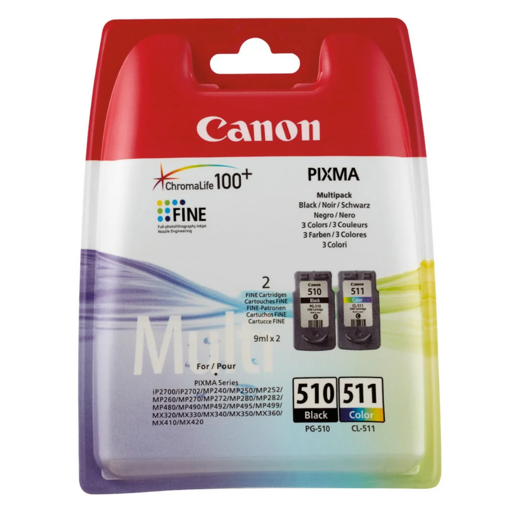 Canon PG-510/CL-511 Нескольких Пакет черный голубой пурпурный желтый Pixma MP240 MP260 MP480