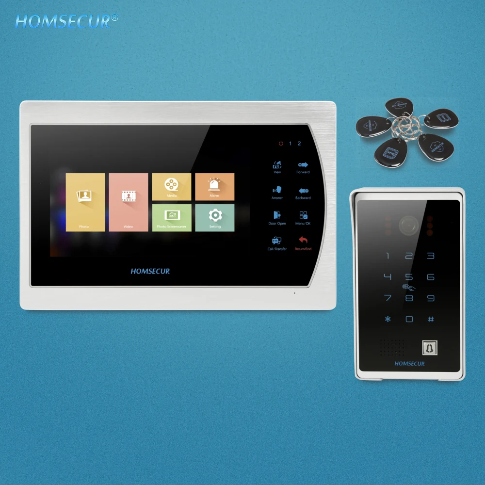 

HOMSECUR 7" Wired Video Door Entry Security Intercom 1.3MP Card Access (BC081HD+BM703HD-S)