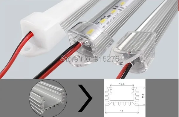 100x25 см SMD 5730 светодиодный бар полосы света Водонепроницаемый 12 в 24 В Жесткая светодиодная лента кухня+ алюминиевый профиль комплект