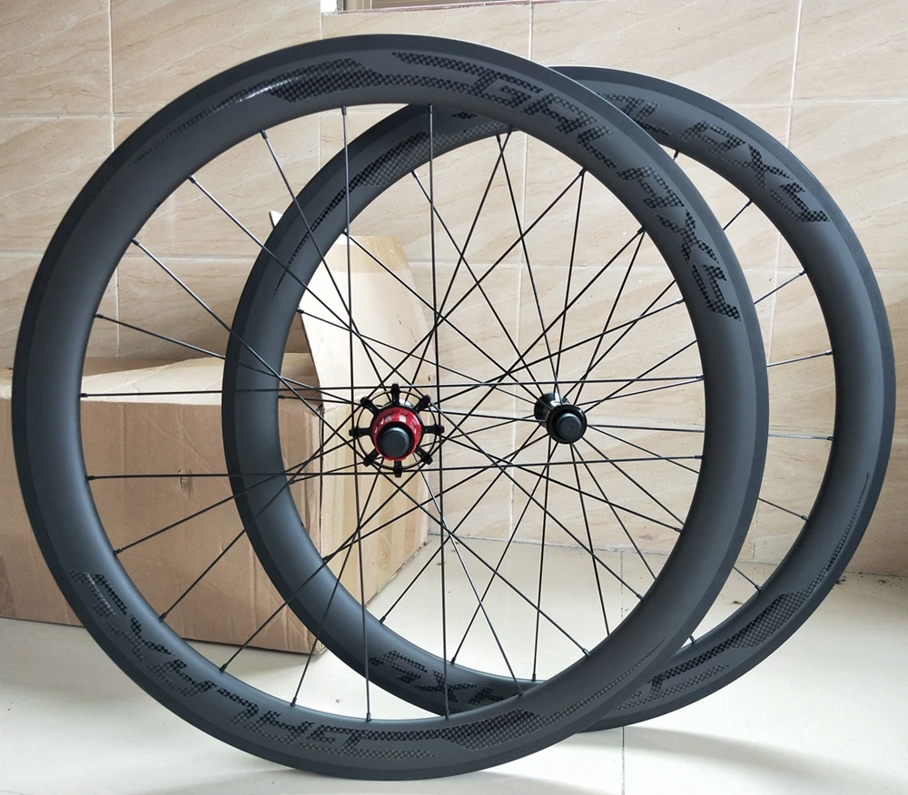 

DECA Bike Carbon Road Wheels 700C 50mm Clincher Wheelset UD Matte Finish with Decal
