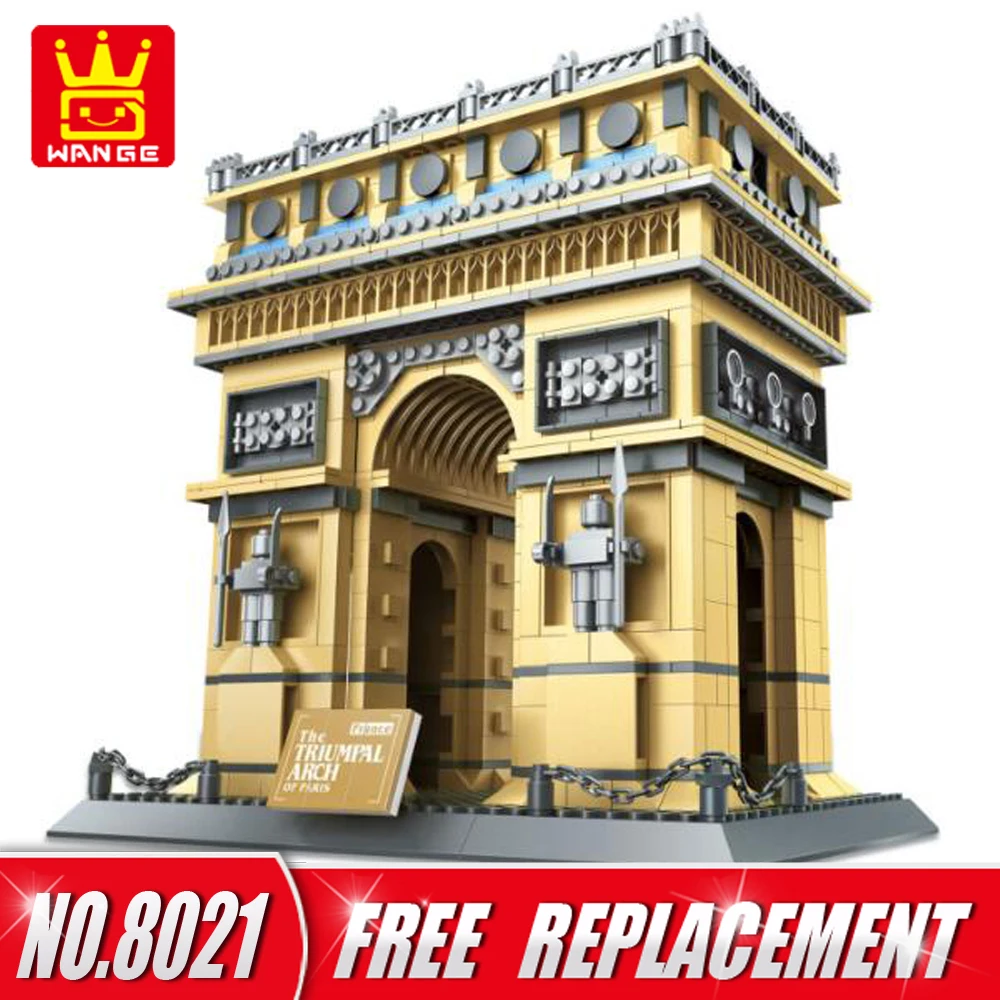 

WANGE Bricks Architecture Series The Triumphal Arch of Paris Building Blocks Set DIY Kids Toys Home Decor NO.8021
