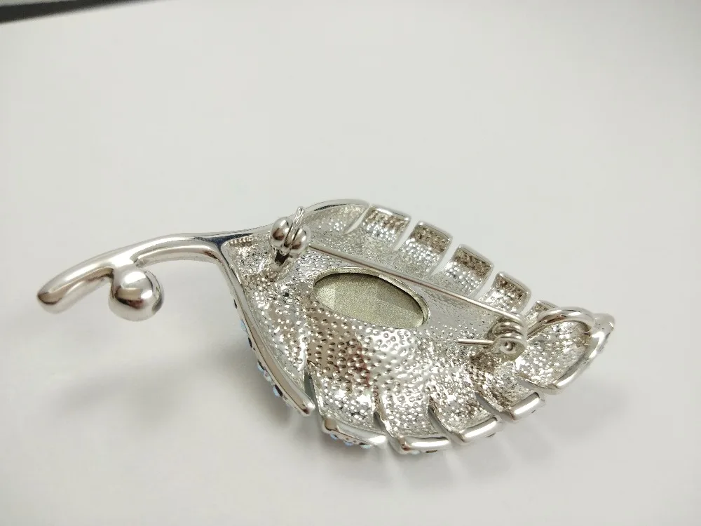 Кристаллы от Swarovski в форме пера Броши/подвеска из сплава без никеля