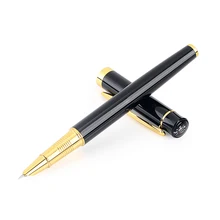 Jinhao Financial Tip 0,38 мм авторучка матовый черный Iraurita Золотой металлический зажим очень тонкие офисные бизнес ручки для письма