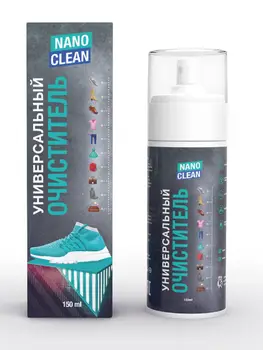 

Universal cleaner nanoclean for shoes, clothes, furniture, car interior, 150 ml