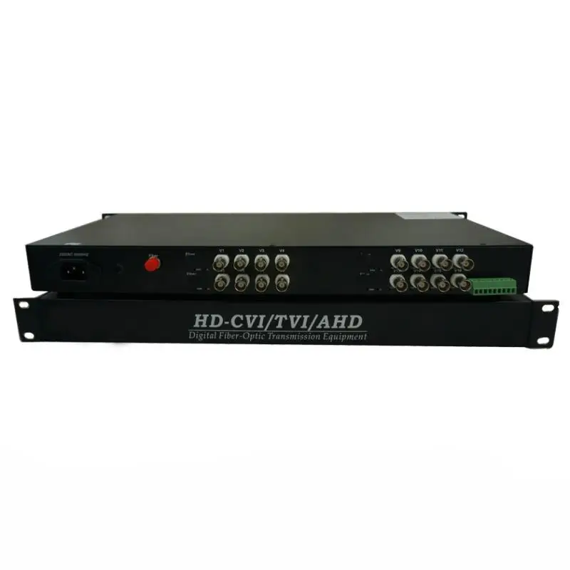 

HD-CVI/TVI/AHD1080P Fiber Converter 20KM,FC,SM,Optical Video Transceiver 16 Channel Video 1 Reverse Data,Euro Power Adaptor