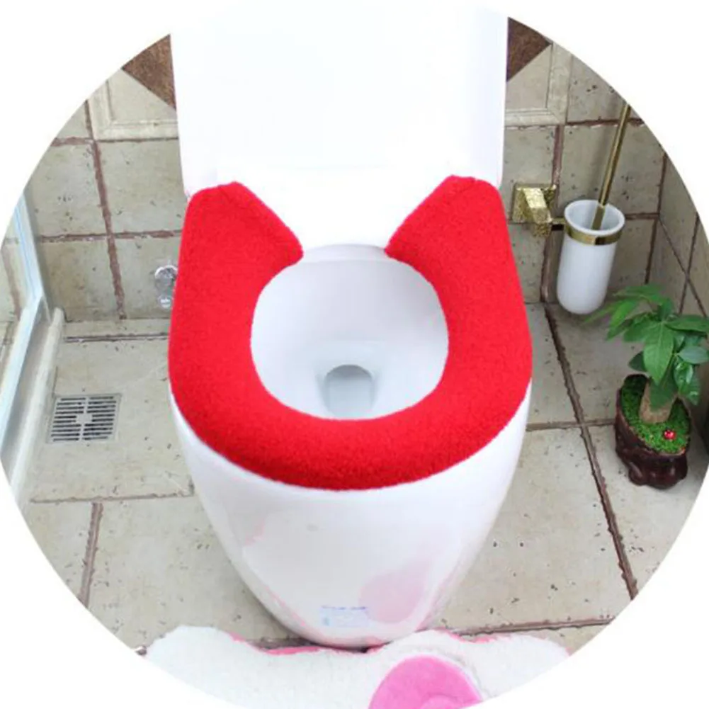 1 pcs Warm Soft Toilet Cover Seat Lid Pad Bathroom Closestool Protector