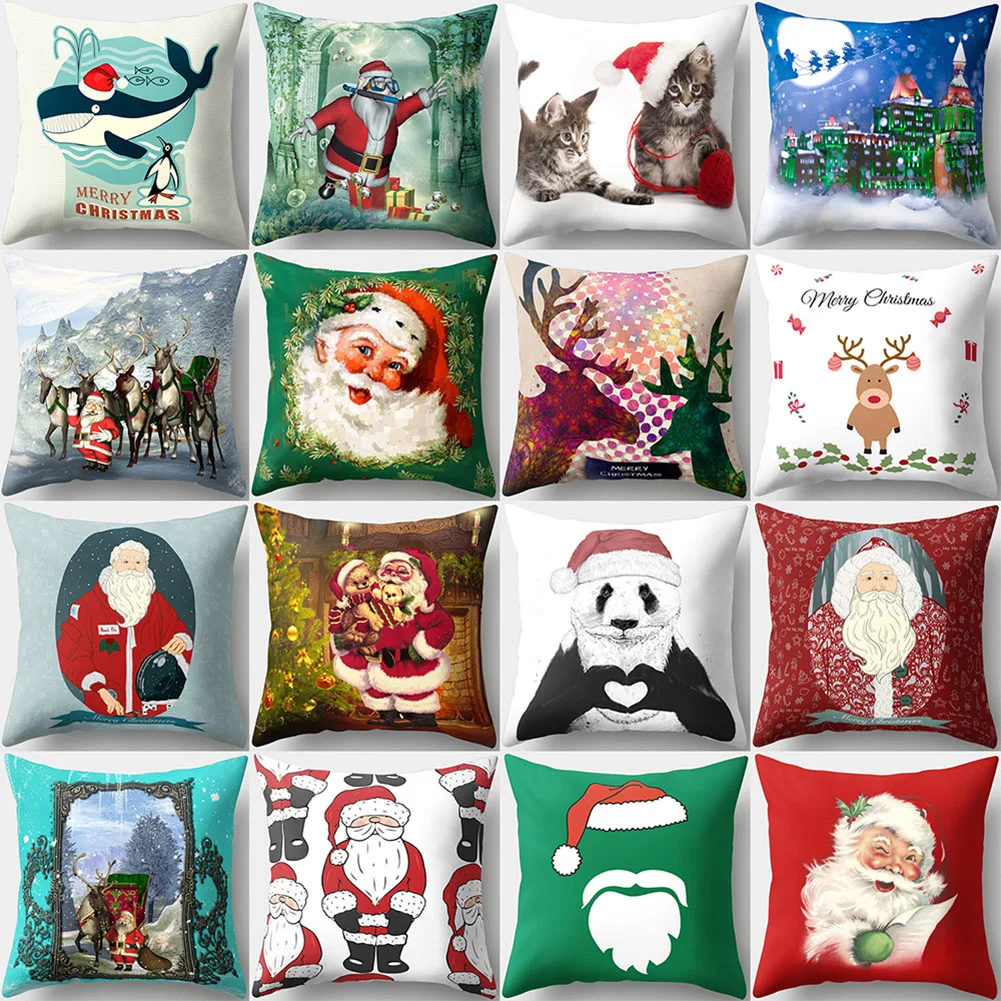 Рождество Лось Снеговик Пледы Наволочки дома Талия крышка|pillow case|throw pillow casespillow case